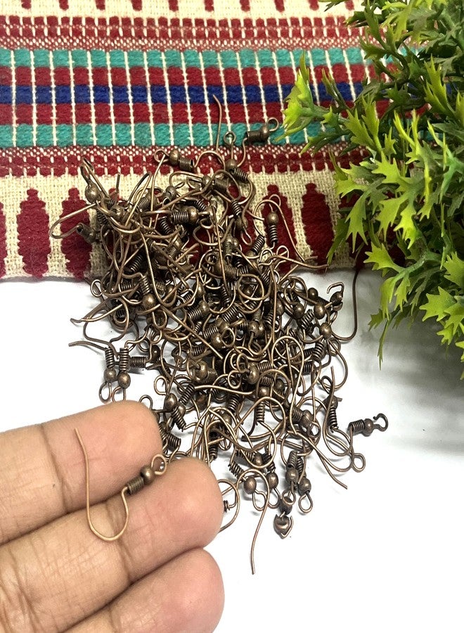 Excellentcrafts 100Pcs Earring Hooks for Jewelry Making � Fish Hook Ear Wires in Gold, Silver, Bronze, Rose Gold, Black � DIY Earring Making Kit for Women, Crafters & Beginners � 50 Pairs (Copper) - Image 3